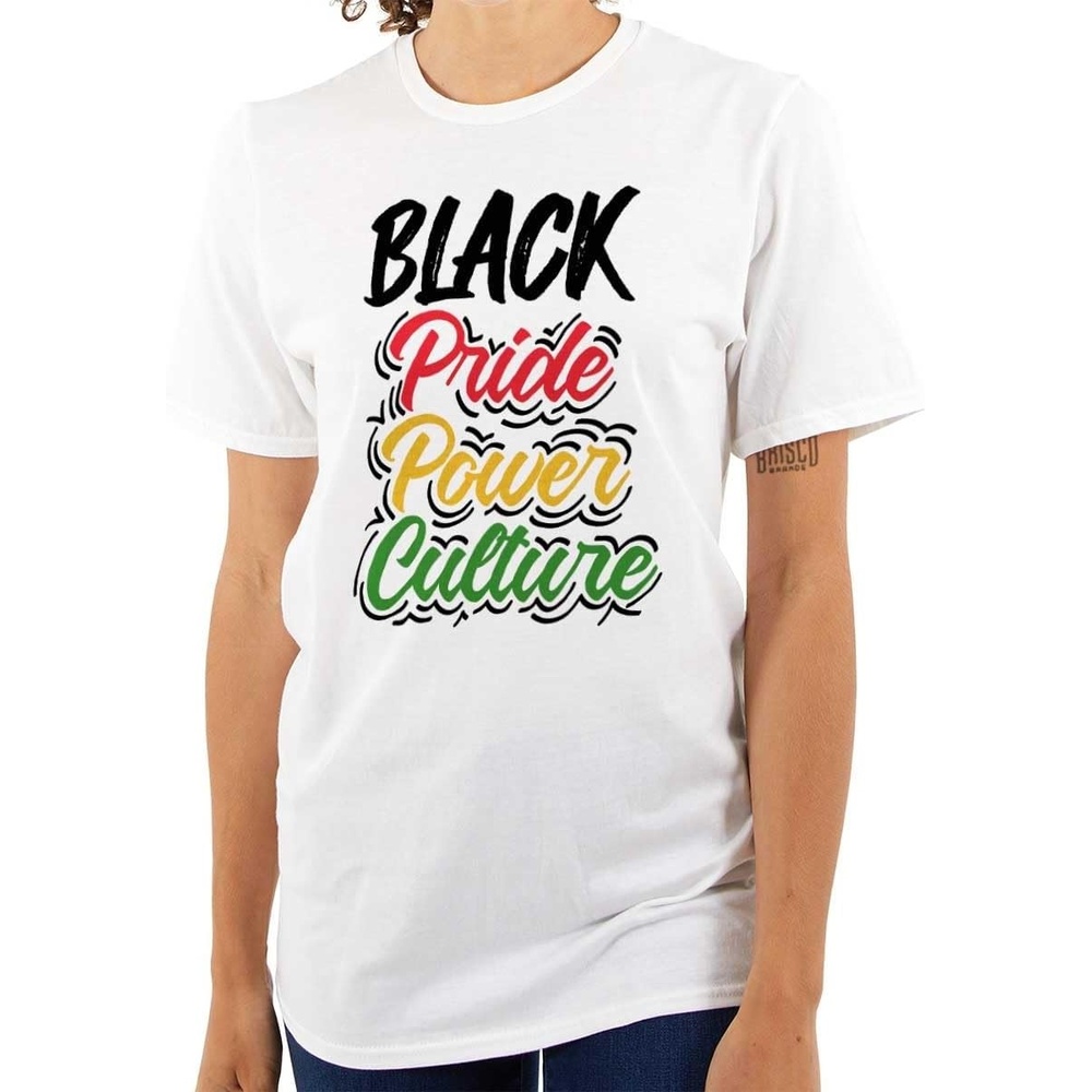 image:imageBrisco Brands Black History Pride Power Culture Womens Graphic T Shirt TeesWhite