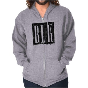 BLK History Black Pride Movement Zip Up Hoodie Mens Womens(Sport Grey)