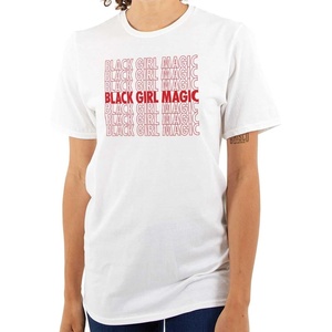 Black Girl Magic Cute Melanin Queen Womens Graphic T Shirt Tees(White)