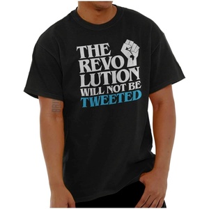 Black Lives Revolution Not Tweeted Graphic T Shirt Men or Women(Black)