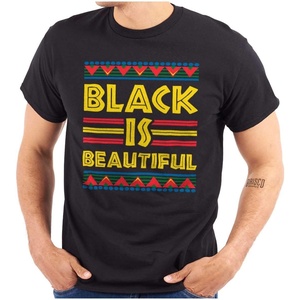 Black is Beautiful African Tribal Graphic T Shirt Men or Women(Black)