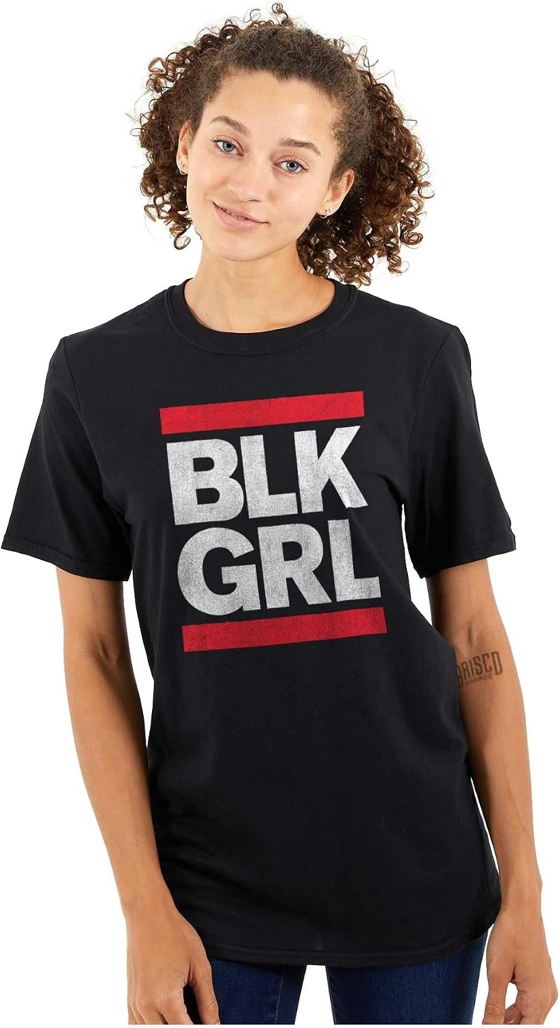 image:imageBLK Girl Cute Black Pride 90s Hip Hop Womens Graphic T Shirt TeesBlack