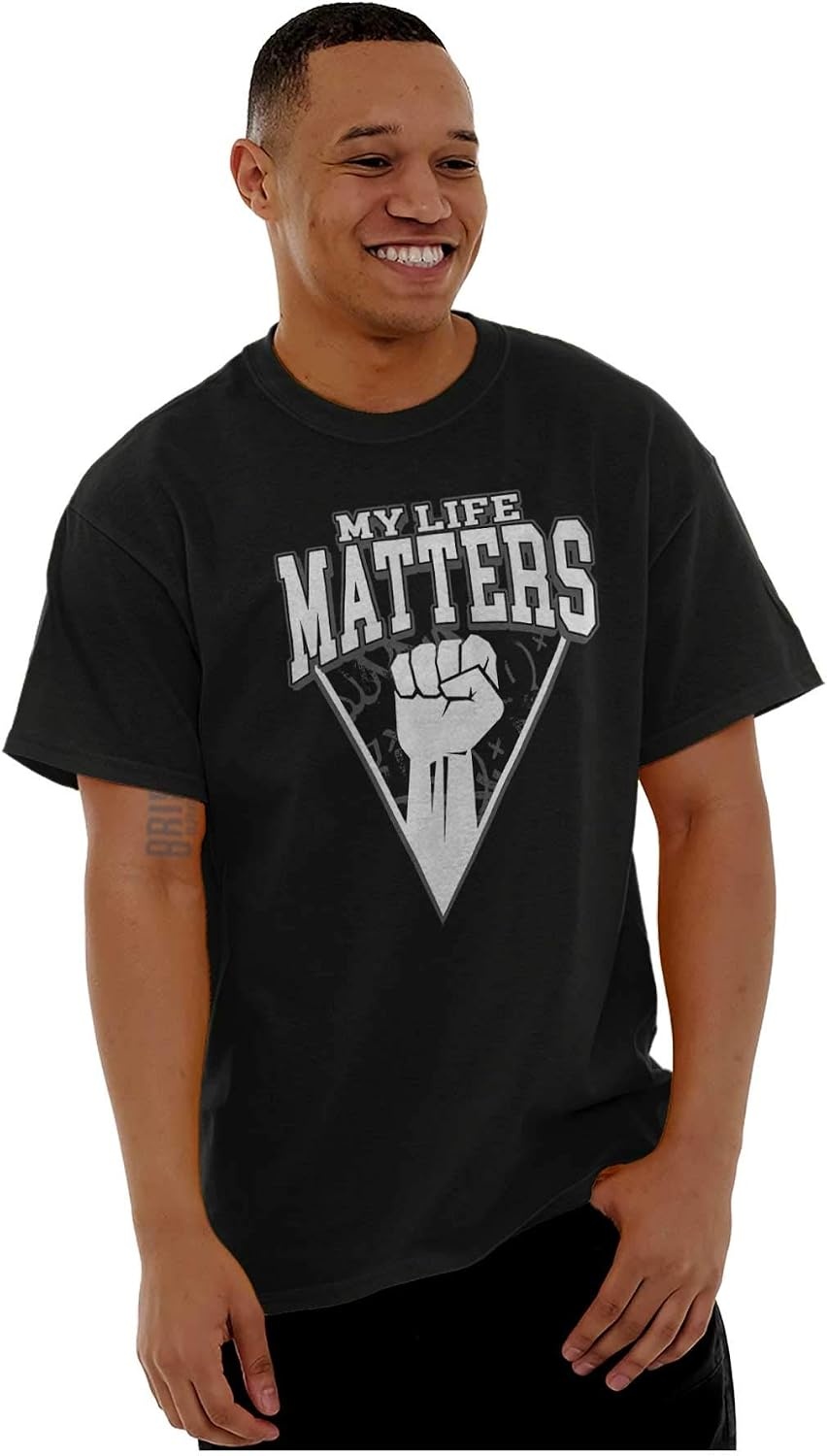 image:imageBrisco Brands My Life Matters Black Power Fist Graphic T Shirt Men or WomenBlack