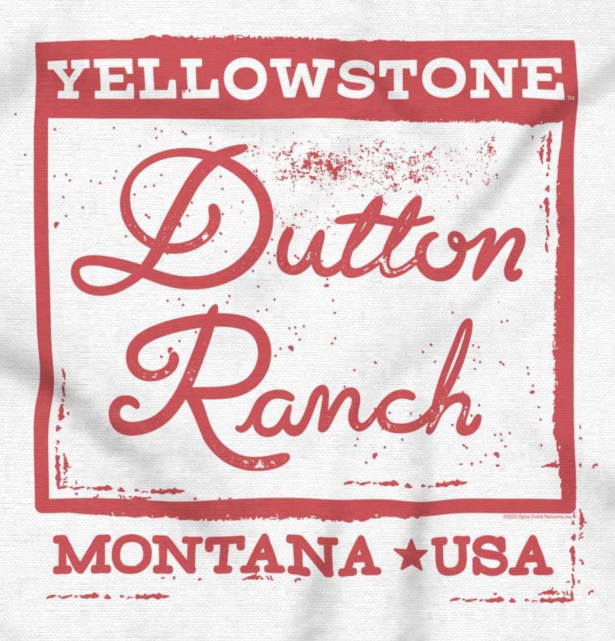 image:imageBrisco Brands Yellowstone Dutton Ranch USA Stamp Baby Romper Boys or GirlsWhite