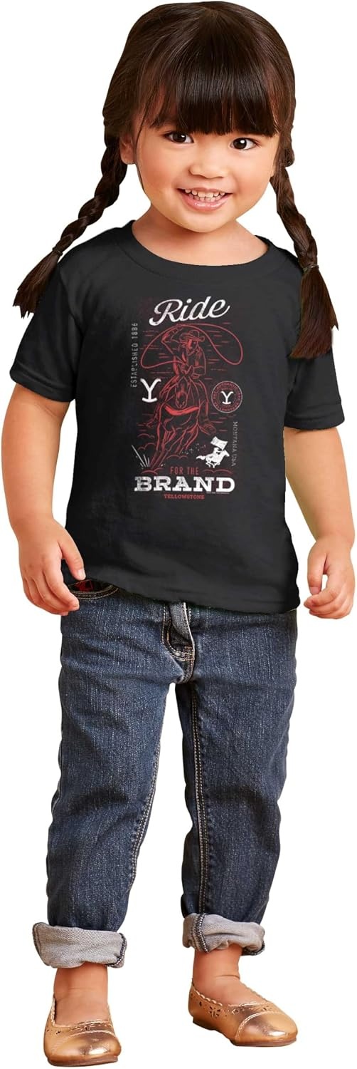 image:imageYellowstone Cowboy Ride for The Brand Toddler Boy Girl T ShirtBlack