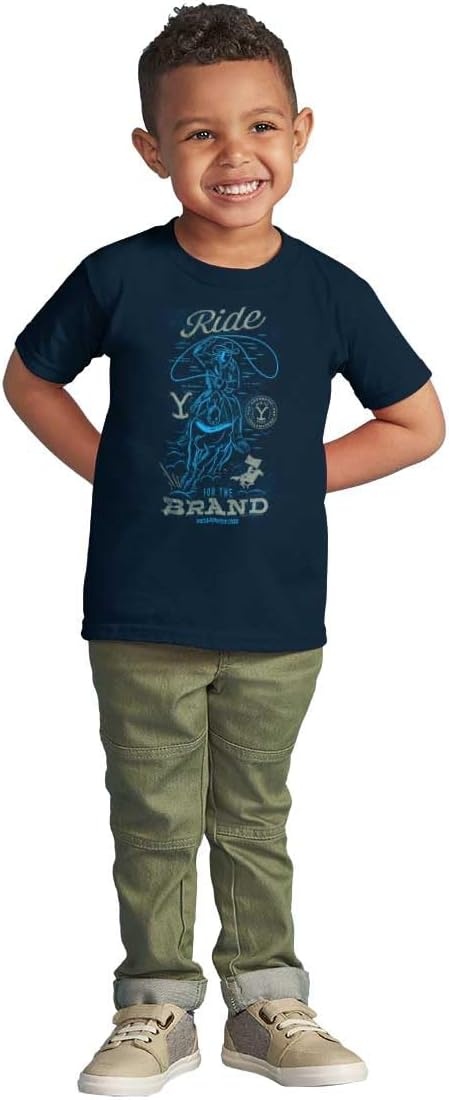 image:imageYellowstone Cowboy Ride for The Brand Toddler Boy Girl T ShirtNavy