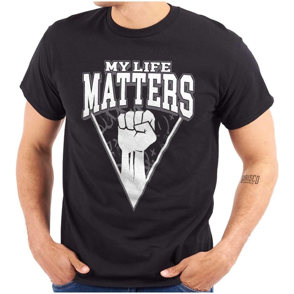 image:imageBrisco Brands My Life Matters Black Power Fist Graphic T Shirt Men or WomenBlack