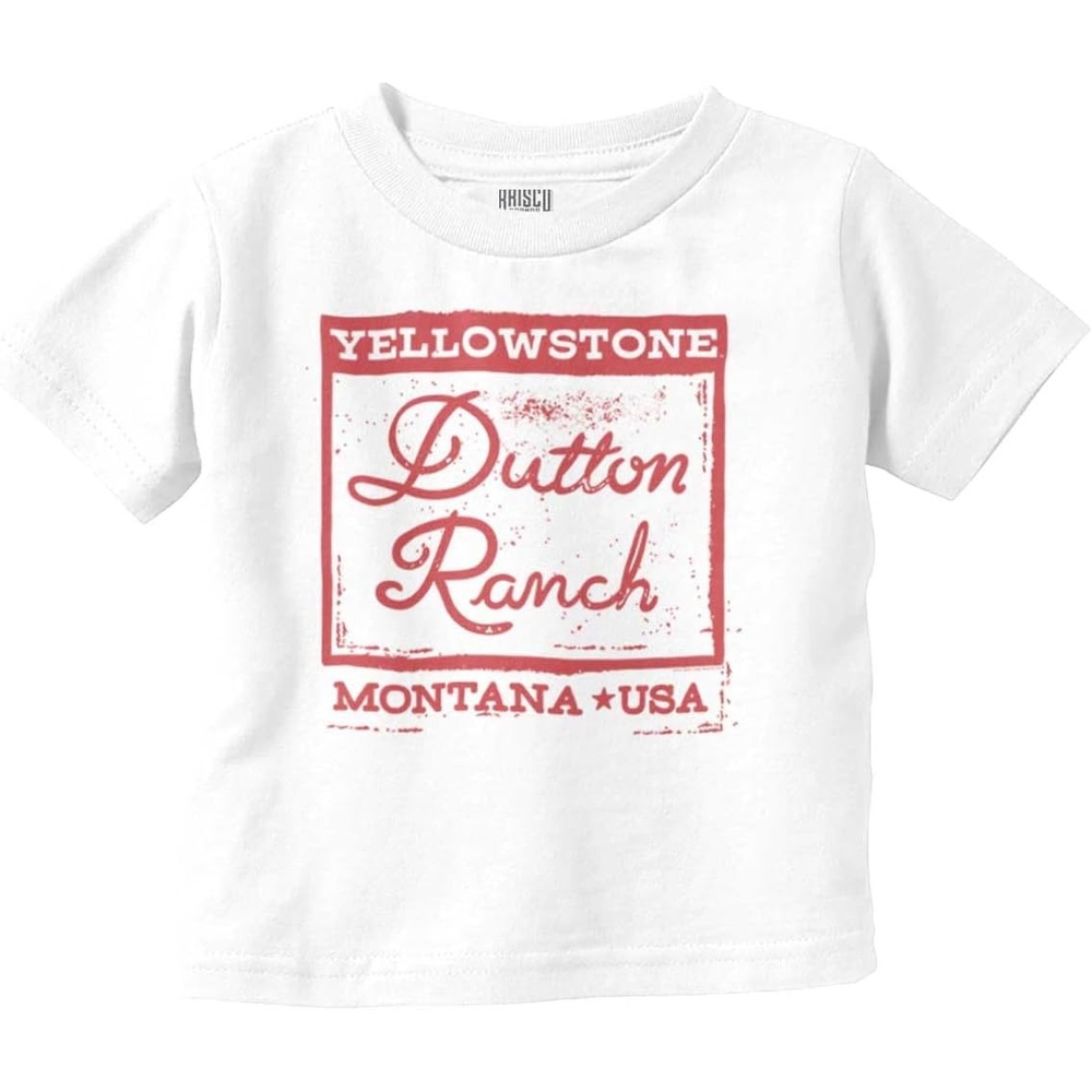 image:imageYellowstone Dutton Ranch USA Stamp Toddler Boy Girl T ShirtWhite