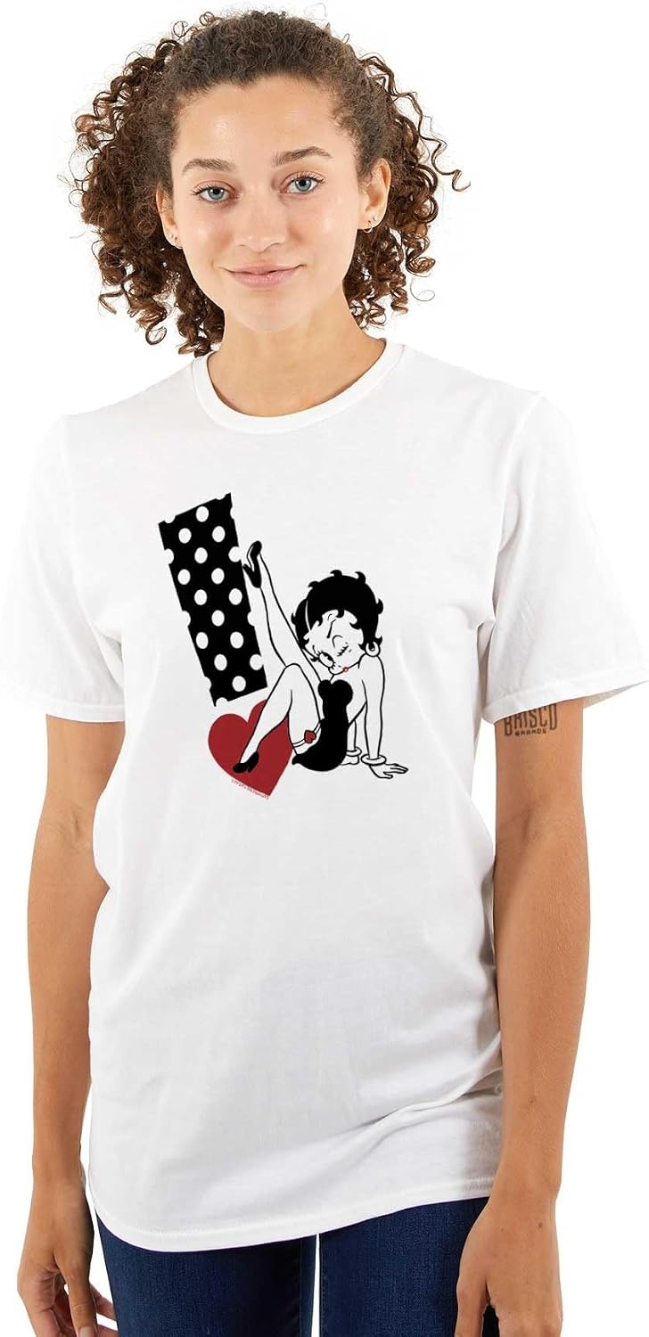 image:imageBetty Boop Cartoon Sassy Exclamation Womens Graphic T Shirt TeesWhite