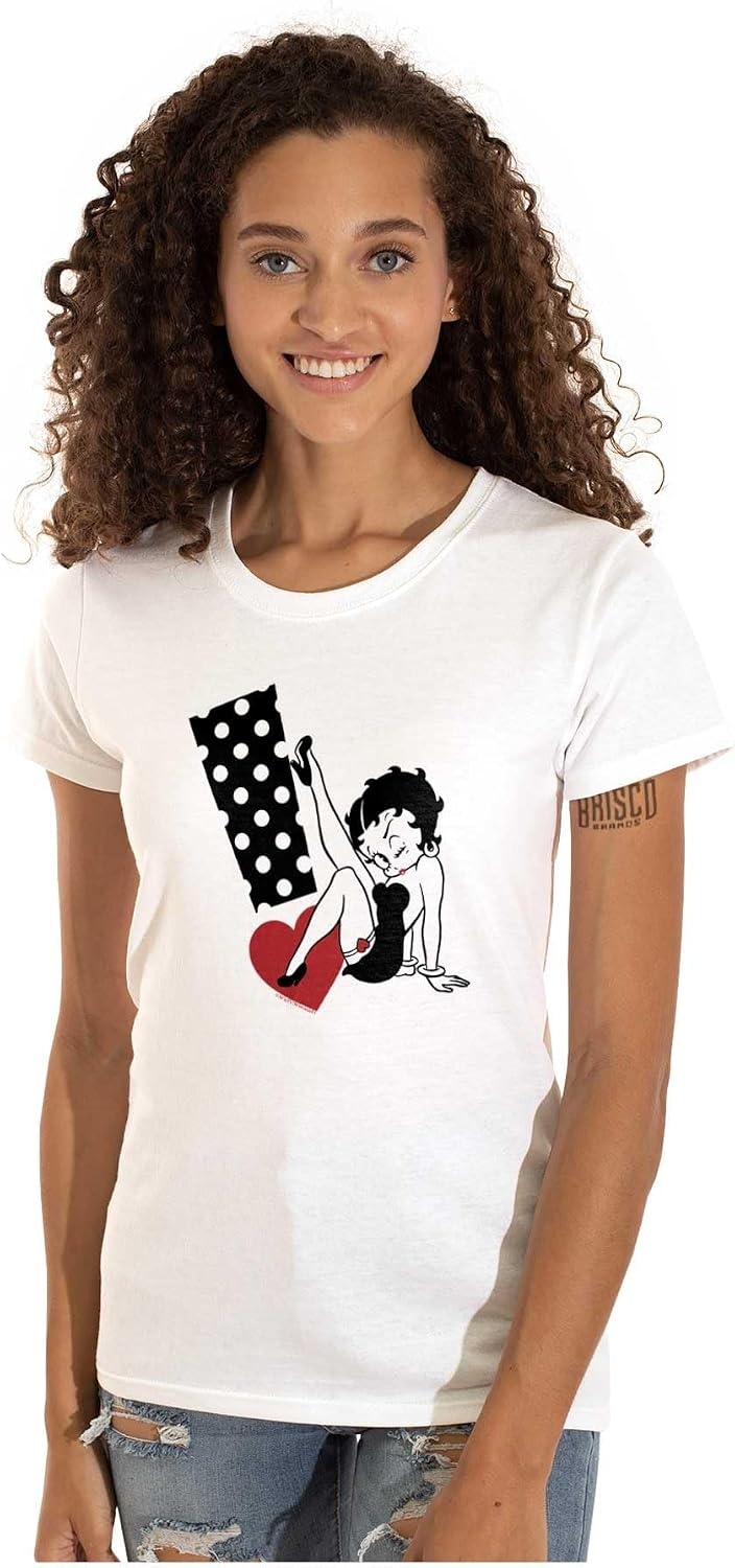 image:imageBetty Boop Cartoon Sassy Exclamation Womens Slim Fit Graphic Tee