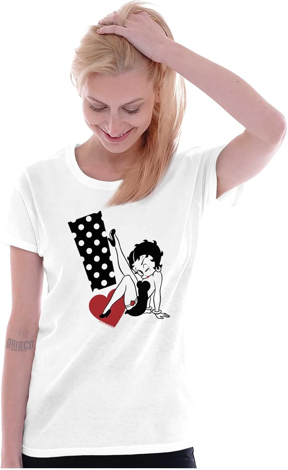 image:imageBetty Boop Cartoon Sassy Exclamation Womens Slim Fit Graphic Tee