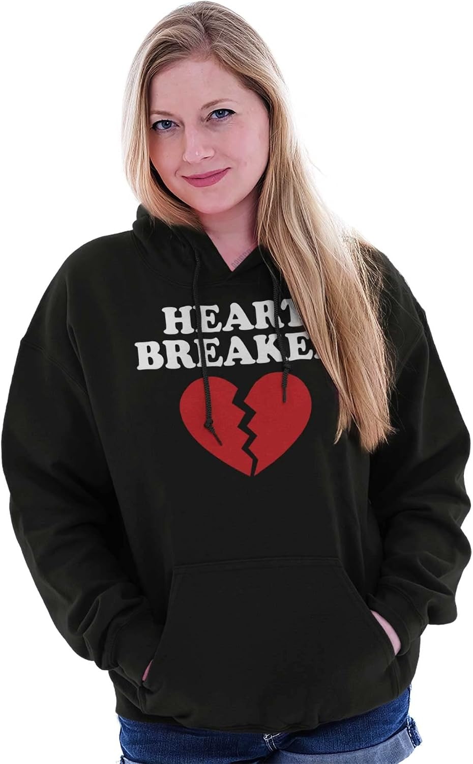 image:imageBrisco Brands Heartbreaker Valentines Day Break Up Hoodie Sweatshirt Women MenBlack