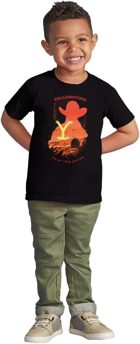 image:imageBrisco Brands Y Yellowstone Cowboy Wear The Brand Toddler Boy Girl T ShirtBlack