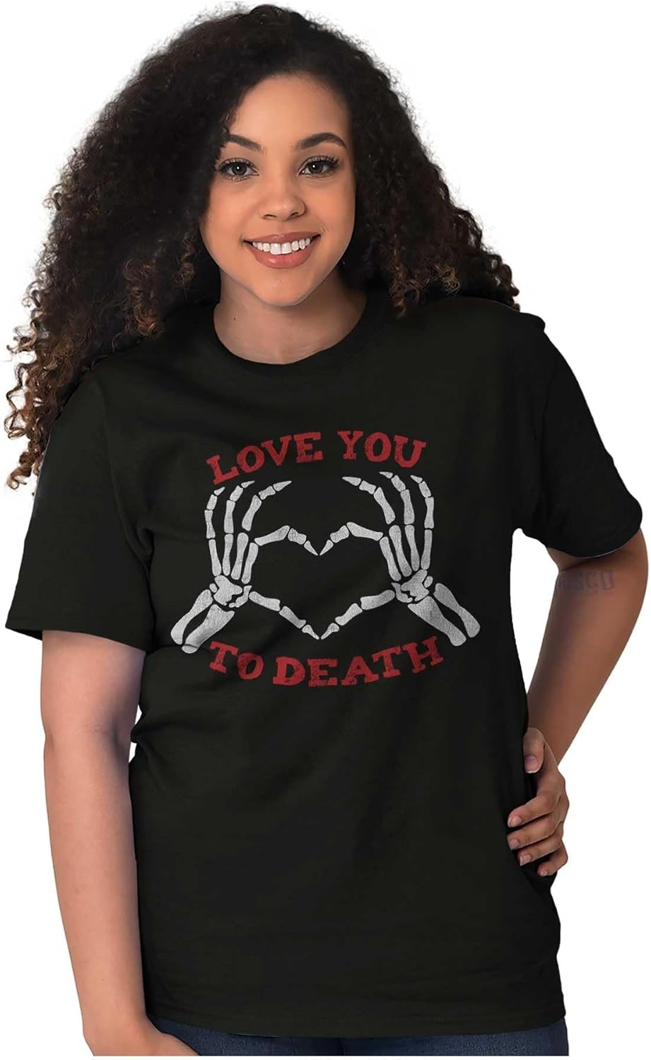 image:imageLove You to Death Heart Skeleton Graphic T Shirt Men or WomenBlack