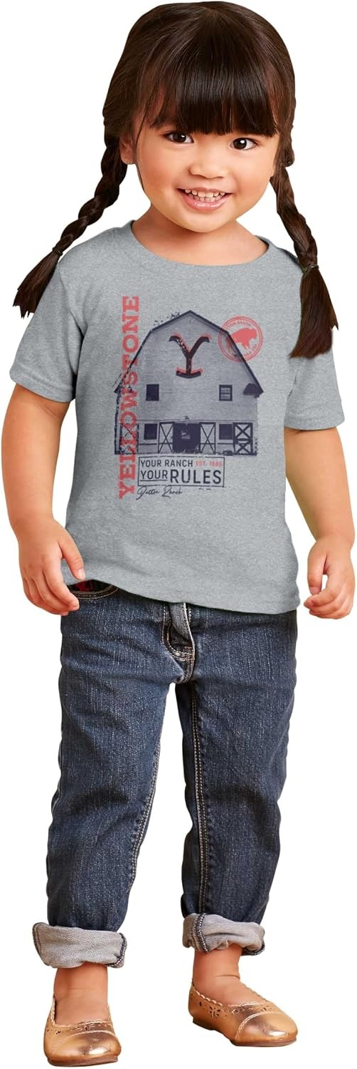 image:imageYellowstone Ranch Your Rules Barn Toddler Boy Girl T ShirtHeather