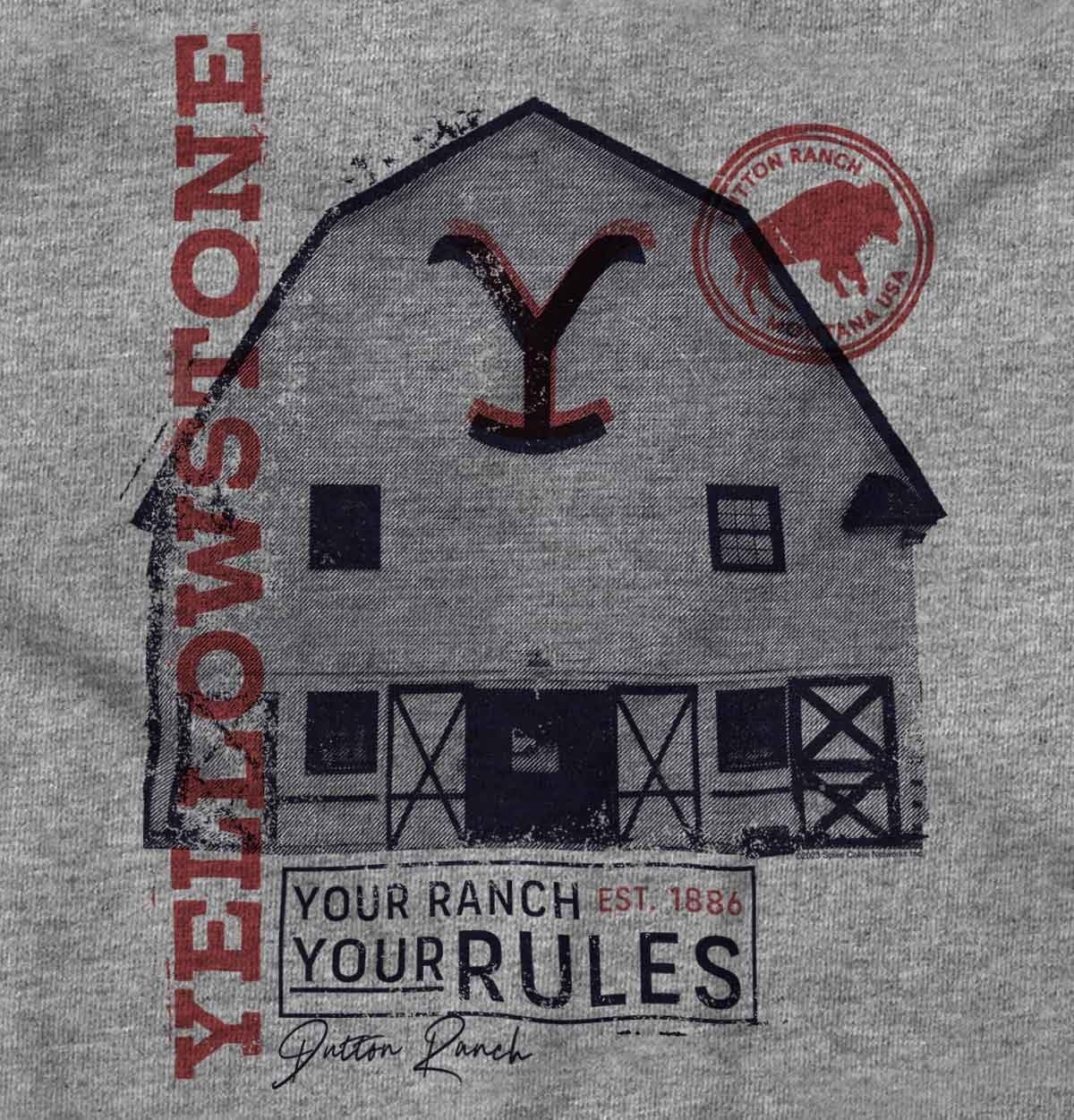 image:imageYellowstone Ranch Your Rules Barn Toddler Boy Girl T ShirtHeather