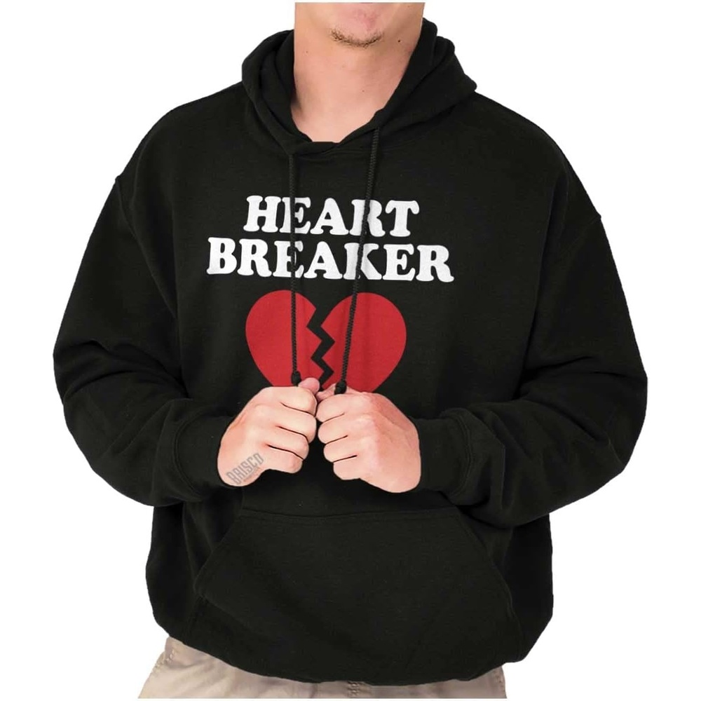 image:imageBrisco Brands Heartbreaker Valentines Day Break Up Hoodie Sweatshirt Women MenBlack