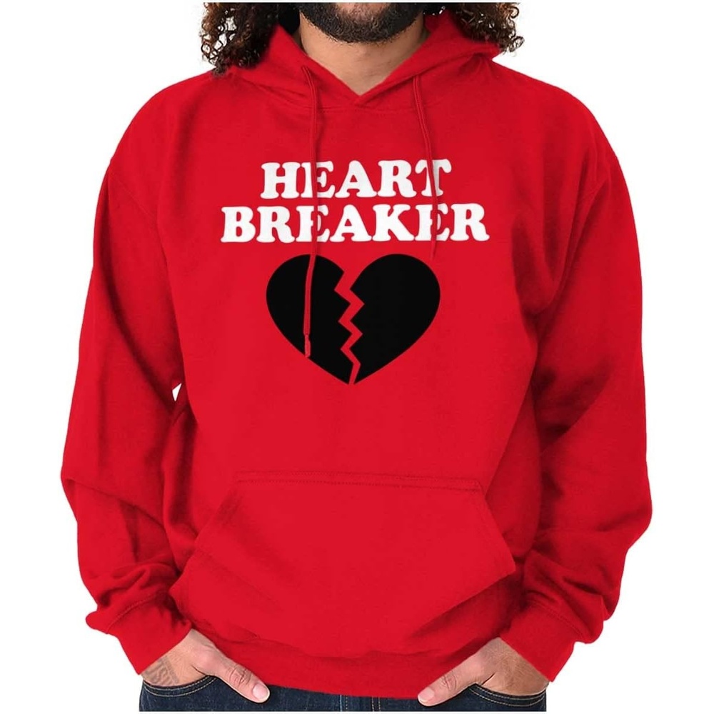 image:imageBrisco Brands Heartbreaker Valentines Day Break Up Hoodie Sweatshirt Women MenRed