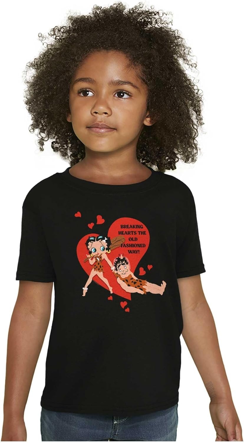 image:imageBetty Boop Caveman Heartbreaker Girls Kids T Shirt Tees