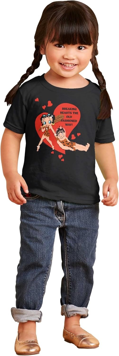 image:imageBetty Boop Caveman Heartbreaker Toddler Baby Girl T ShirtBlack