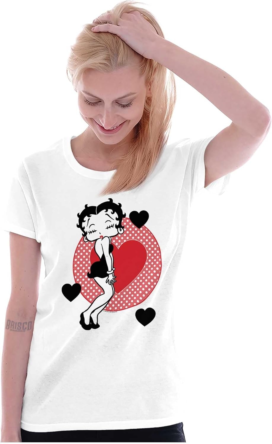 image:imageBetty Boop Cute Sassy Kissy Face Womens Slim Fit Graphic Tee