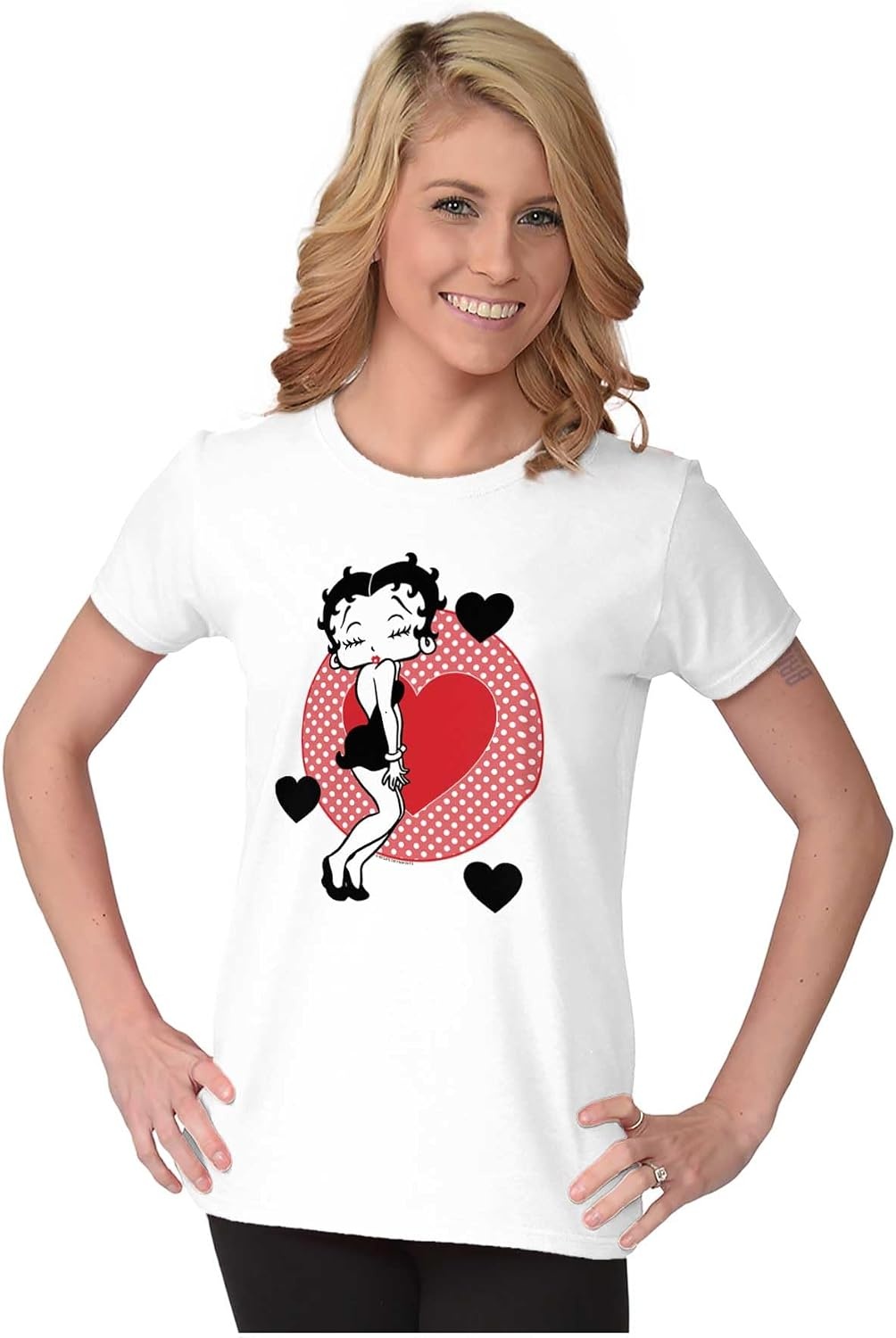 image:imageBetty Boop Cute Sassy Kissy Face Womens Slim Fit Graphic Tee