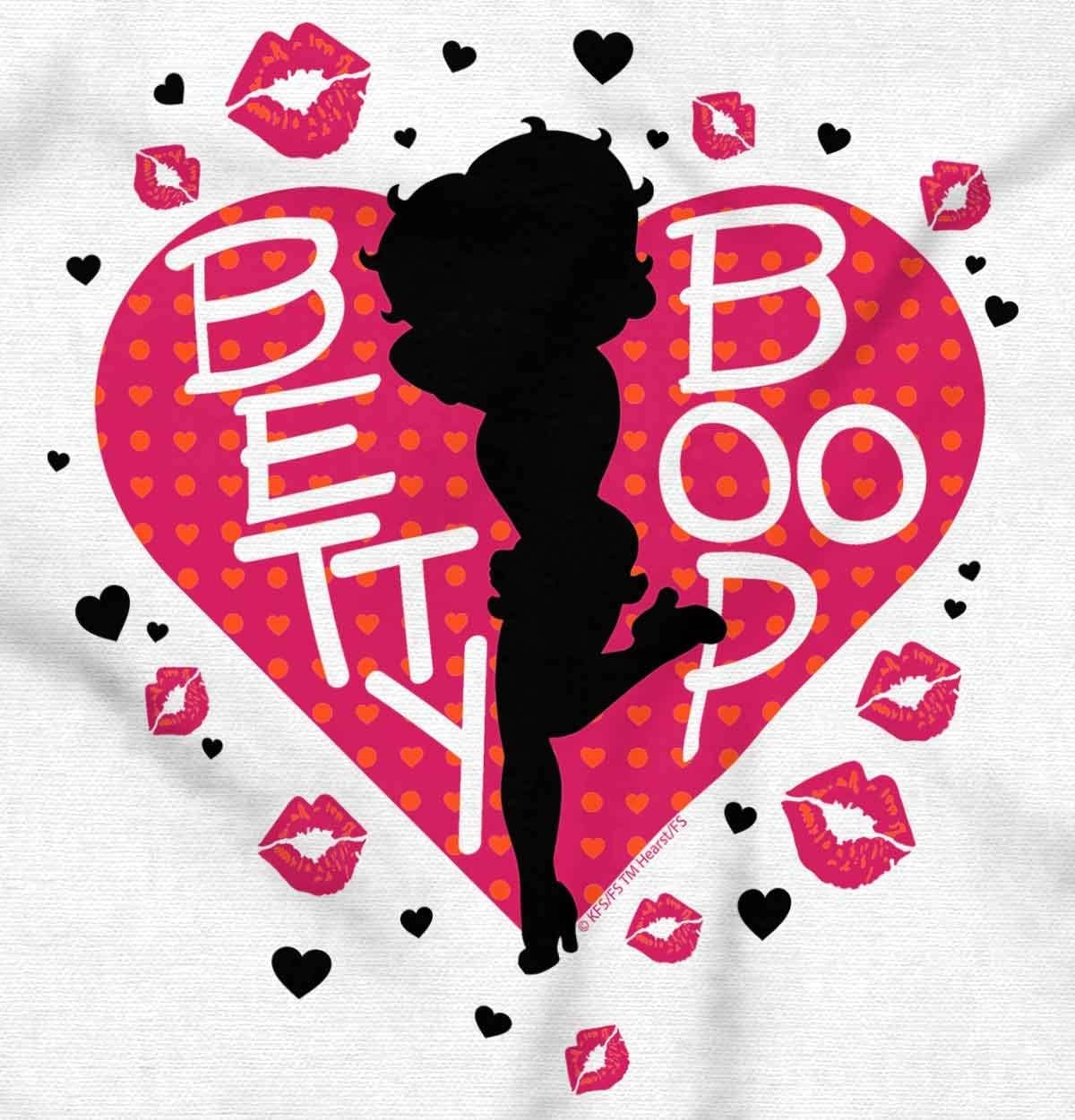 image:imageBetty Boop Fans Lovers Cute Heart Womens Slim Fit Graphic Tee