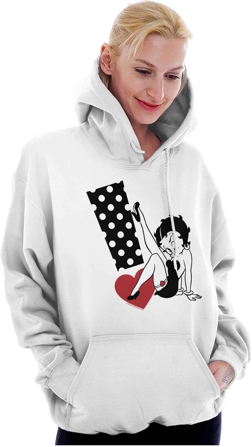 image:imageBrisco Brands Betty Boop Cartoon Sassy Exclamation Hoodie Sweatshirt Women