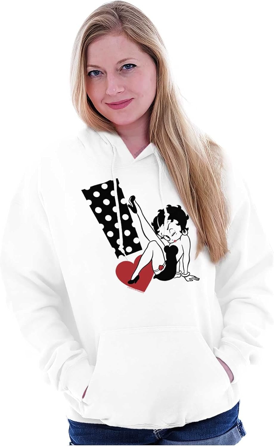 image:imageBrisco Brands Betty Boop Cartoon Sassy Exclamation Hoodie Sweatshirt Women