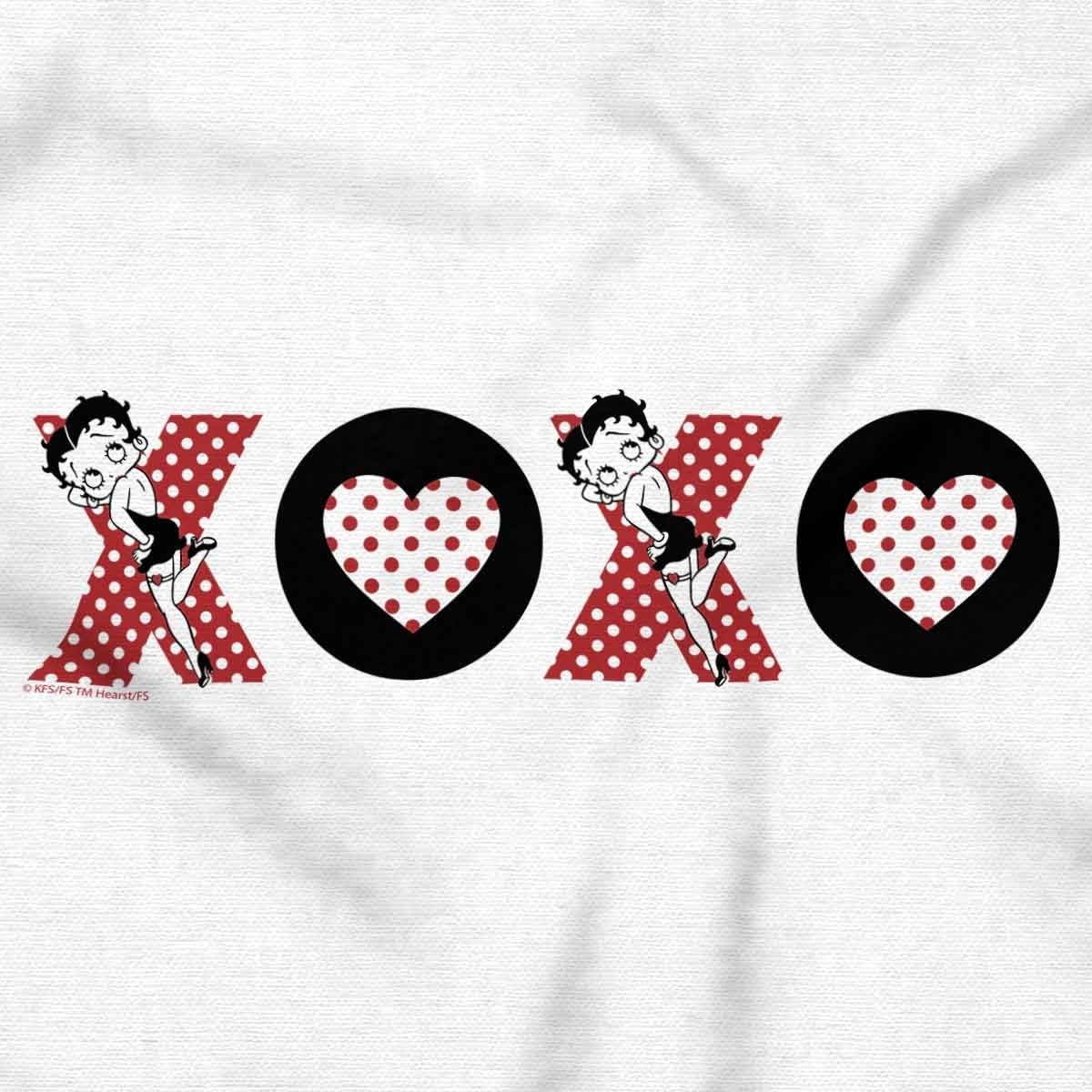 image:imageBrisco Brands Betty Boop Kisses and Hugs XO Cute Hoodie Sweatshirt WomenWhite