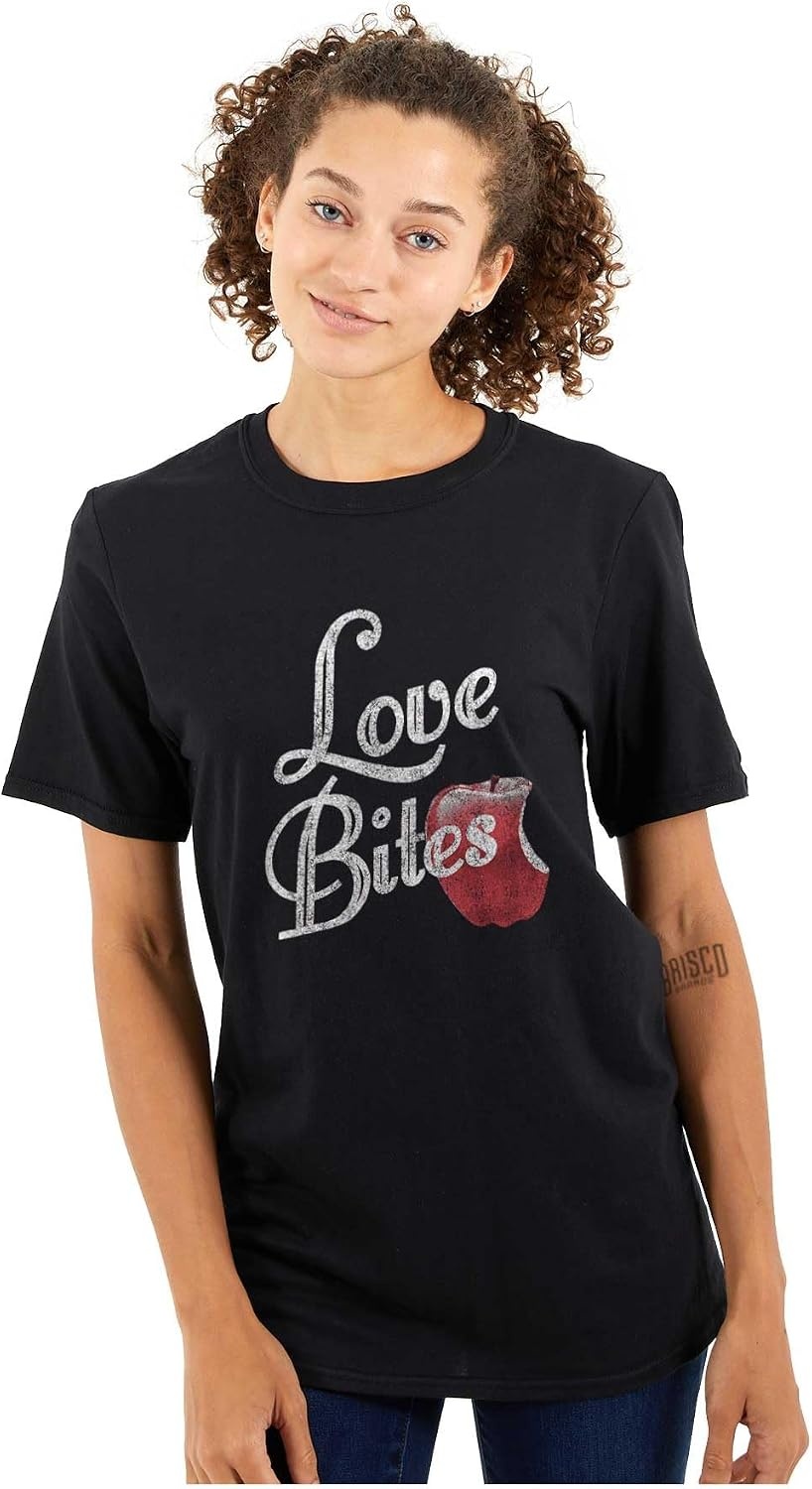 image:imageLove Bites Funny Single Valentine Day Womens Graphic T Shirt TeesBlack