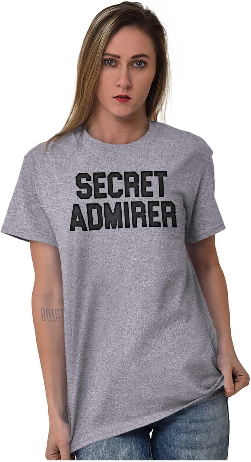 image:imageSecret Admirer Funny Valentines Day Graphic T Shirt Men or WomenSport Grey