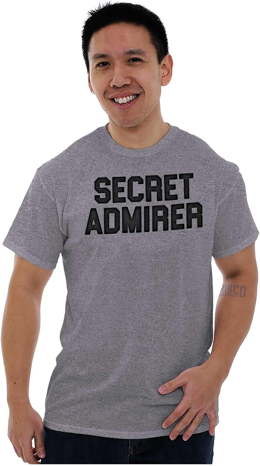 image:imageSecret Admirer Funny Valentines Day Graphic T Shirt Men or WomenSport Grey