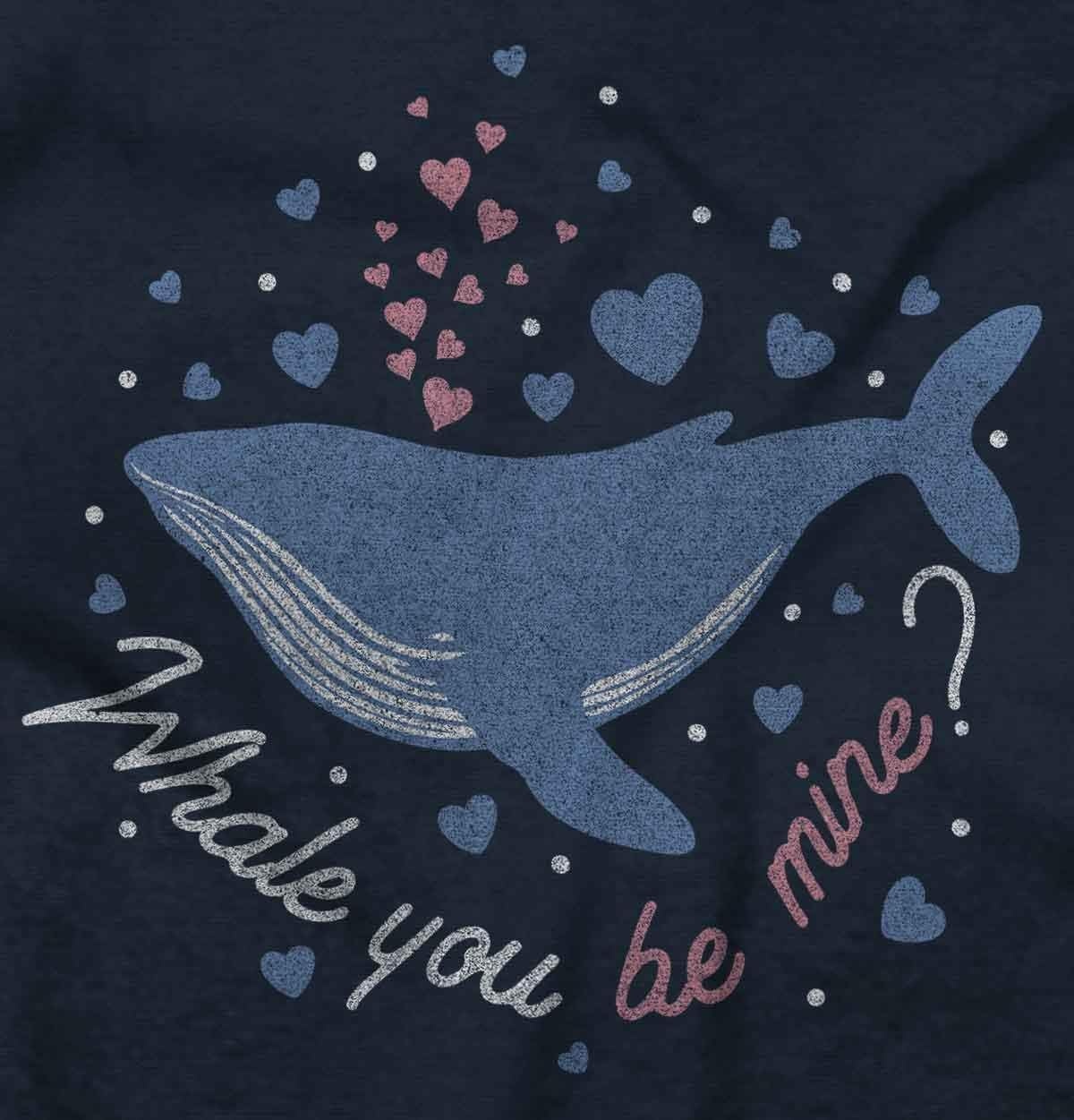 image:imageWhale You Be Mine Valentine Pun Womens Graphic T Shirt TeesNavy