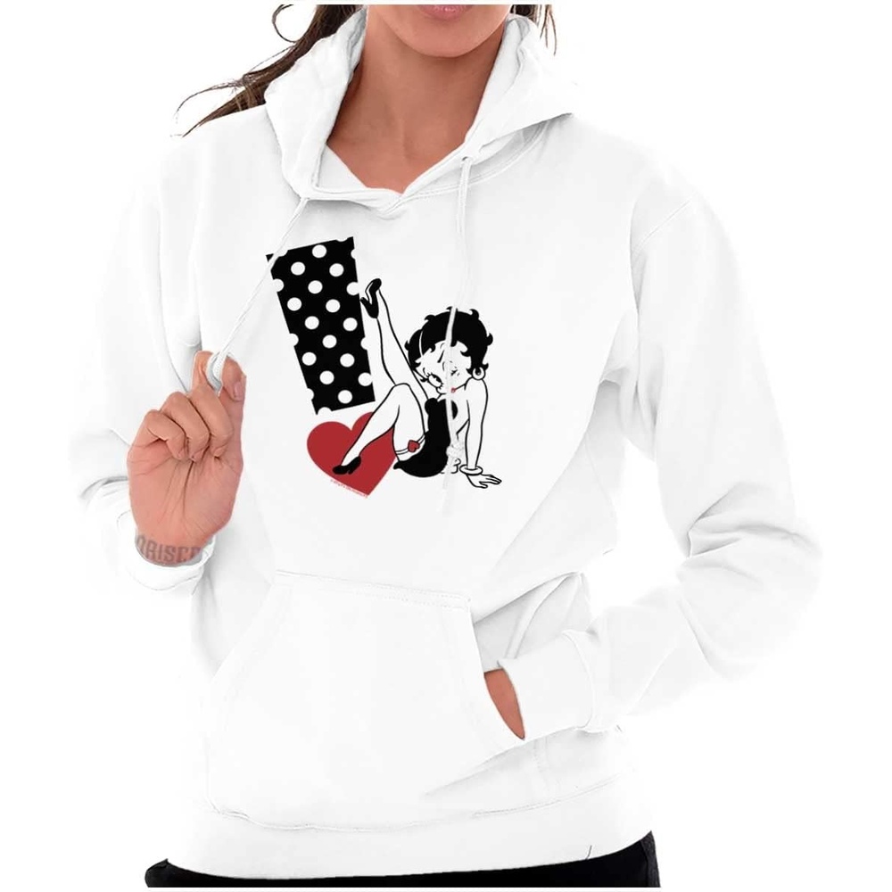 image:imageBrisco Brands Betty Boop Cartoon Sassy Exclamation Hoodie Sweatshirt Women