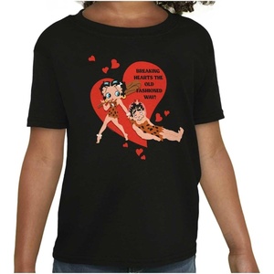 Betty Boop Caveman Heartbreaker Girls Kids T Shirt Tees