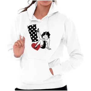 Brisco Brands Betty Boop Cartoon Sassy Exclamation Hoodie Sweatshirt Women