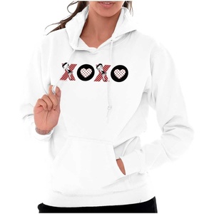 Brisco Brands Betty Boop Kisses and Hugs XO Cute Hoodie Sweatshirt Women(White)