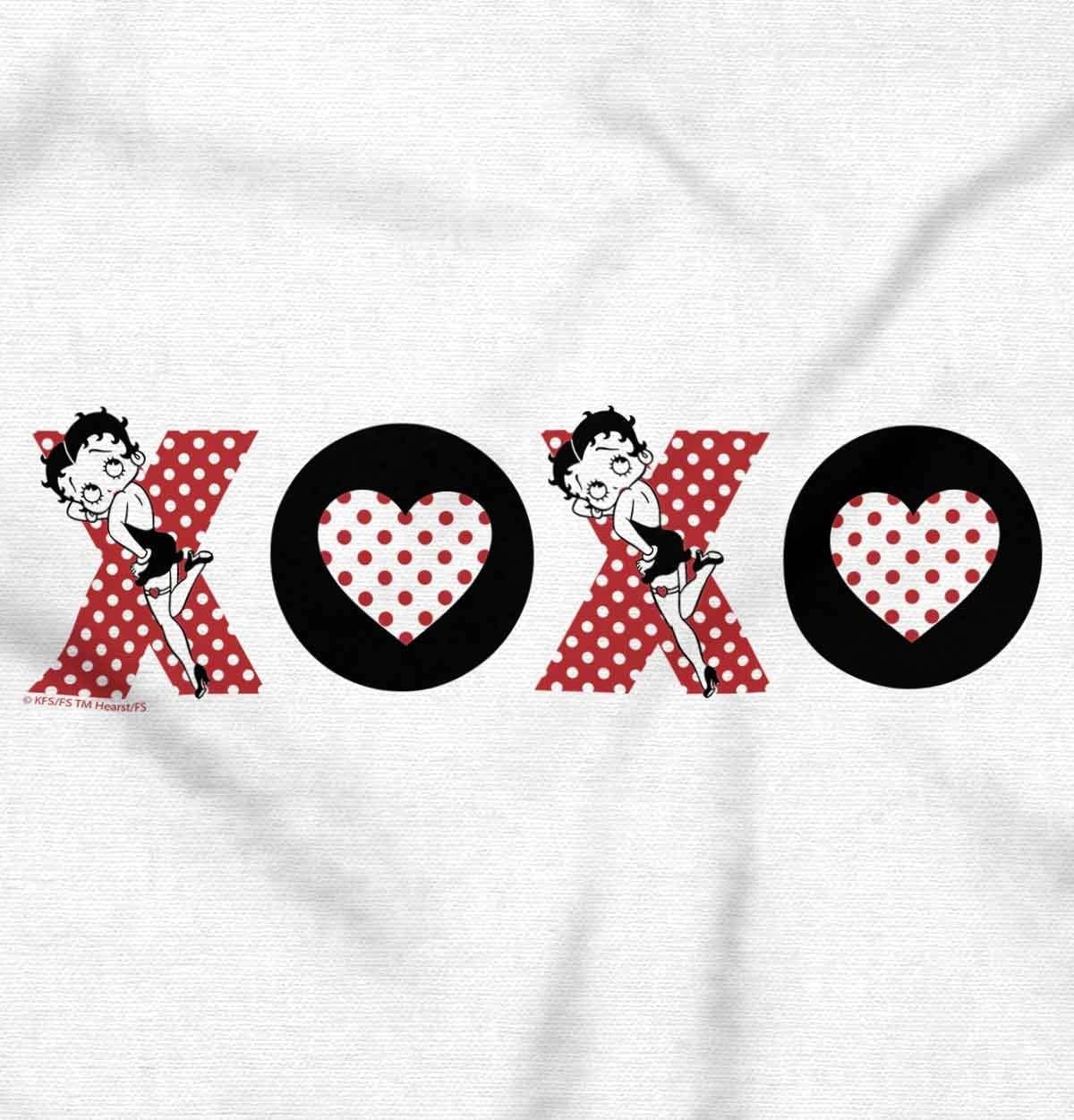 image:imageBetty Boop Kisses and Hugs XO Cute Womens Slim Fit Graphic Tee