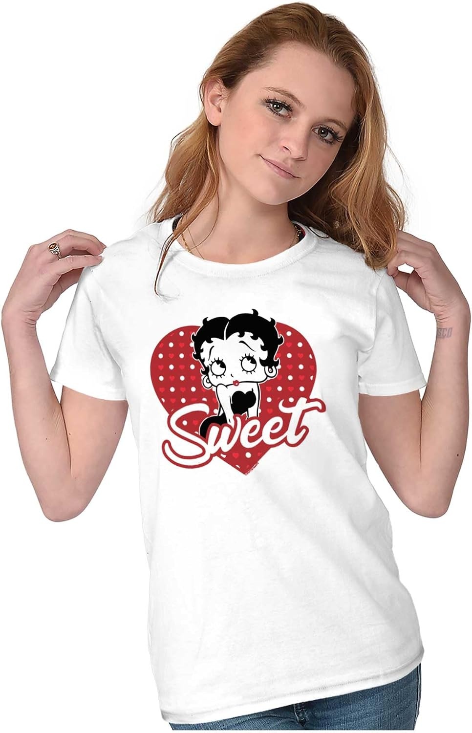 image:imageBetty Boop Sweetheart Love Cute Womens Slim Fit Graphic Tee