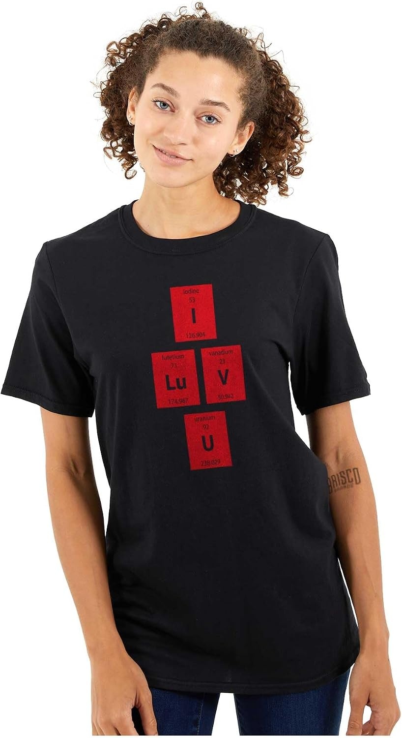 image:imageI Love You Periodic Table Chemistry Womens Graphic T Shirt TeesBlack