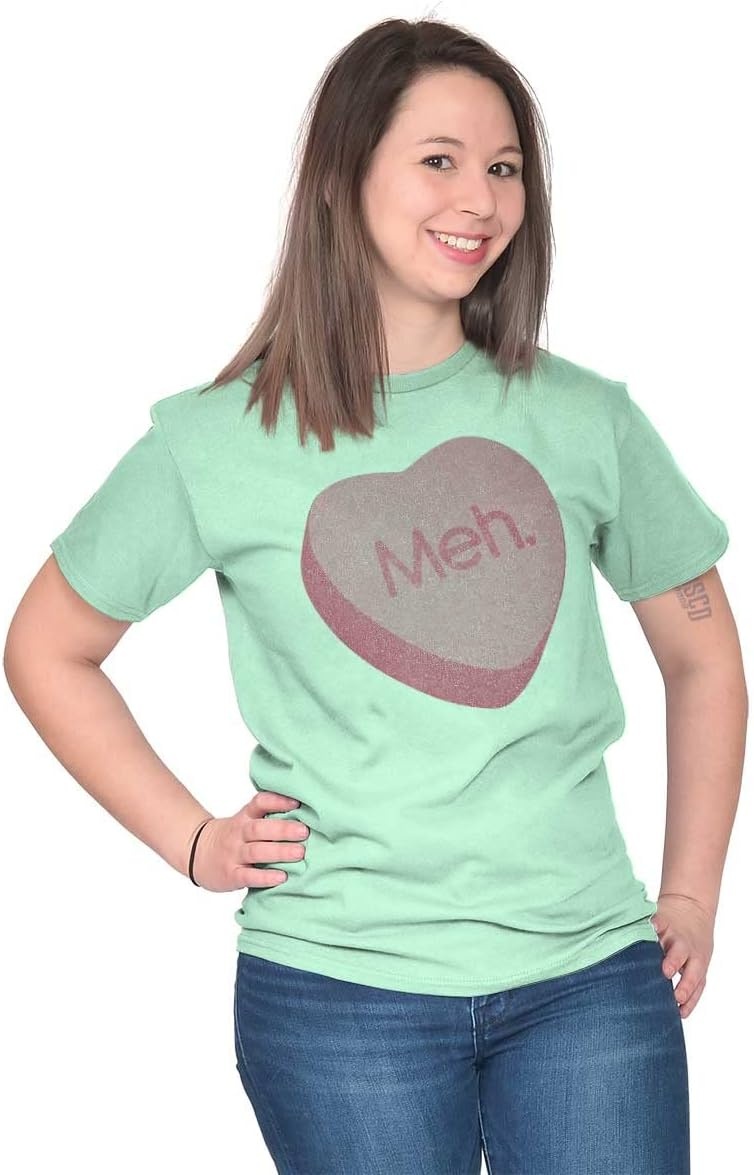 image:imageValentines Day Sarcastic Candy Heart Womens Graphic T Shirt TeesMint Green