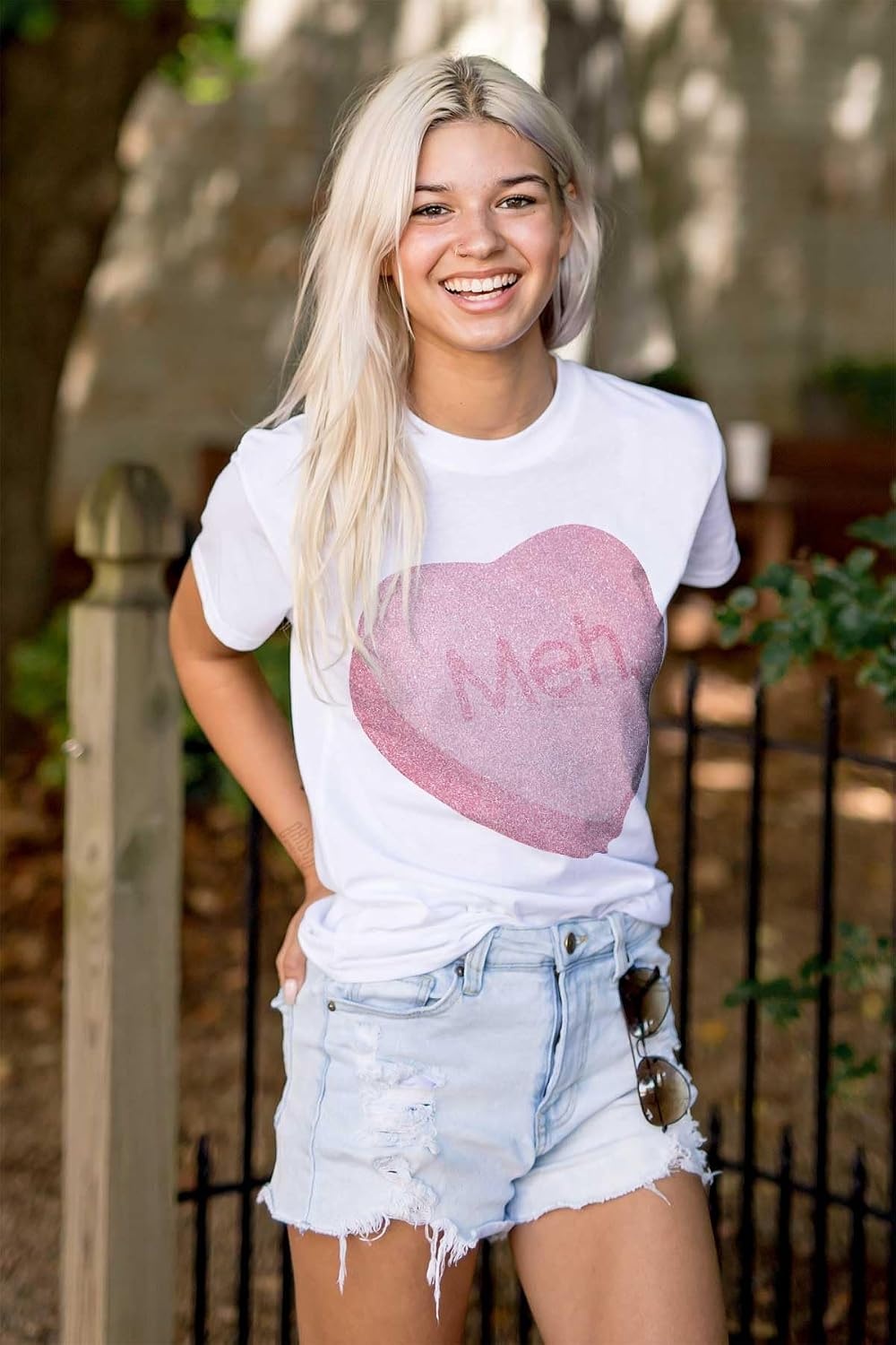 image:imageValentines Day Sarcastic Candy Heart Womens Graphic T Shirt TeesWhite