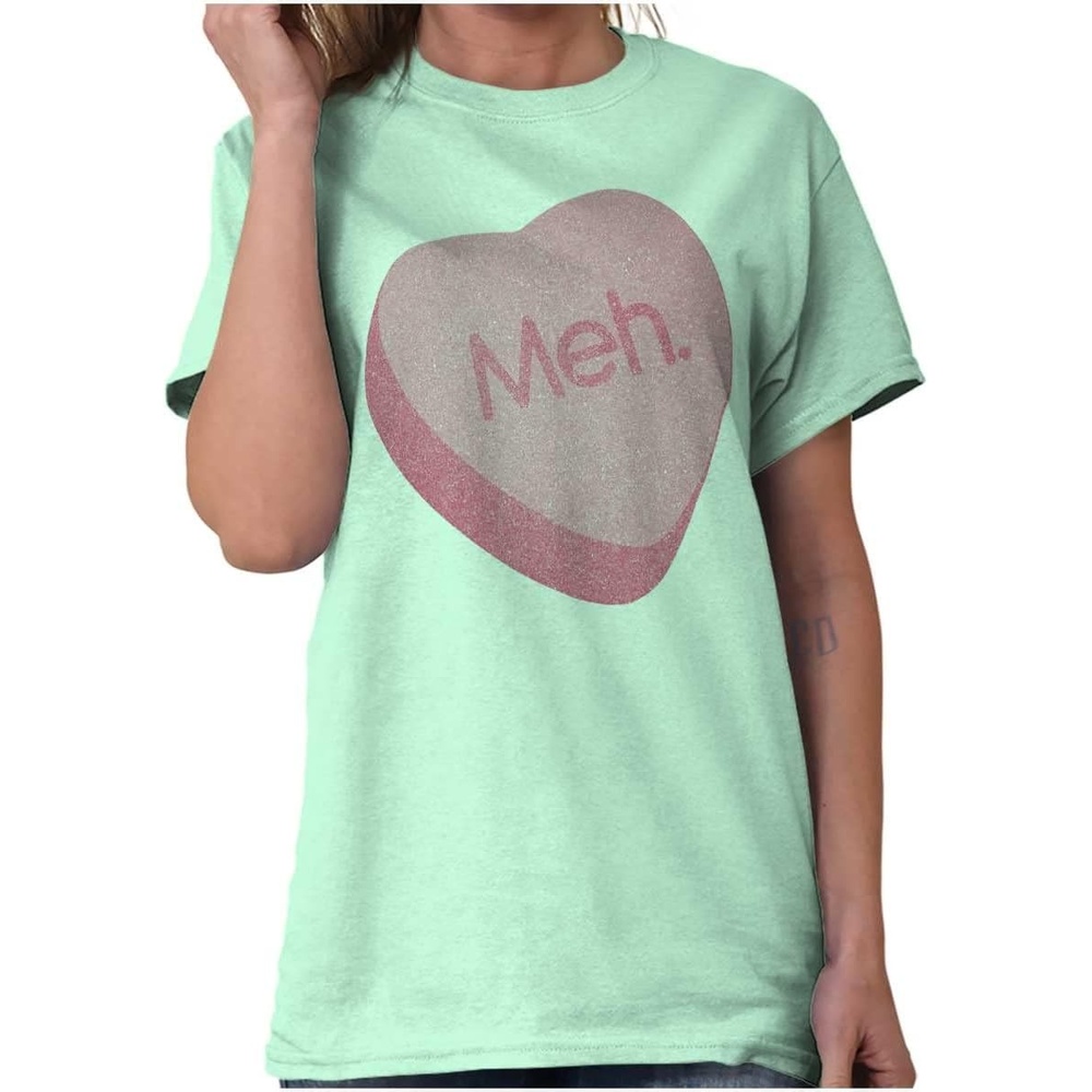 image:imageValentines Day Sarcastic Candy Heart Womens Graphic T Shirt TeesMint Green