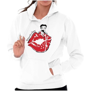 Brisco Brands Betty Boop The Original Sass Symbol Hoodie Sweatshirt Women(White)