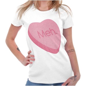Brisco Brands Valentines Day Sarcastic Candy Heart Womens Slim Fit Graphic Tee