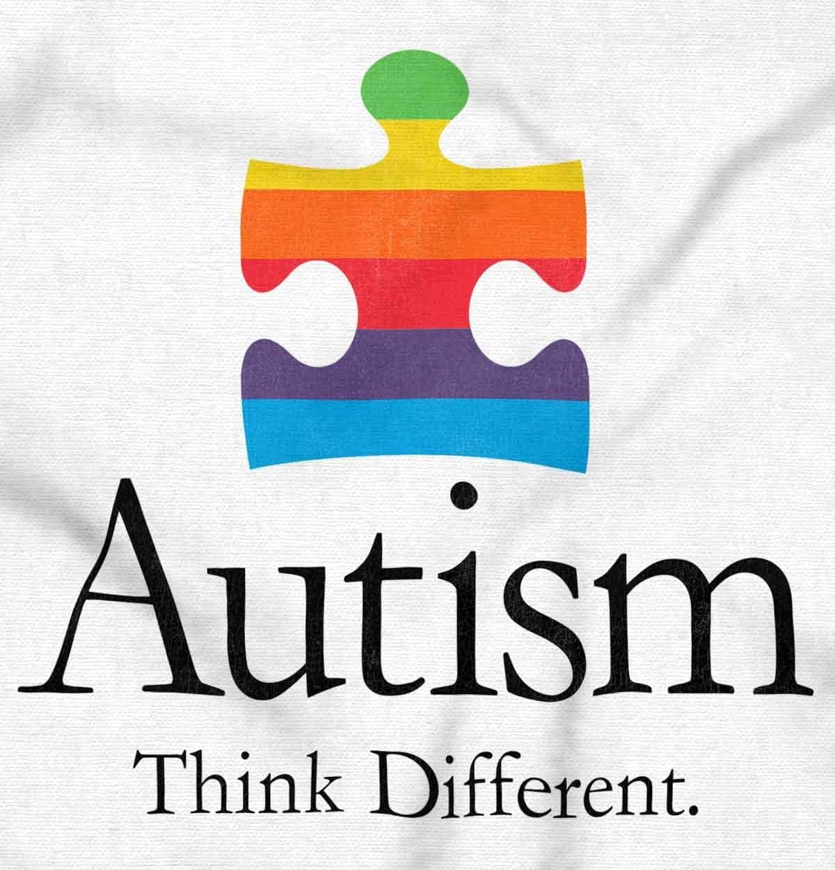 image:imageBrisco Brands Autism Puzzle Piece Think Different Long Sleeve Tshirt Men WomenWhite