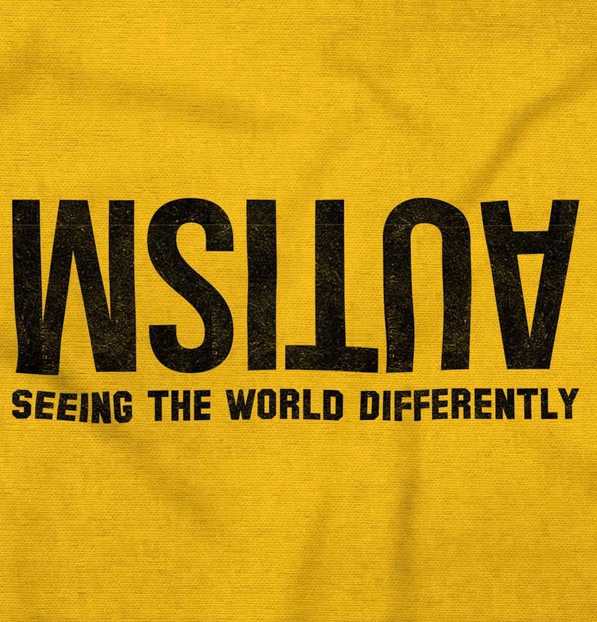 image:imageBrisco Brands Autism Seeing The World Differently Graphic T Shirt Men or Women Gold