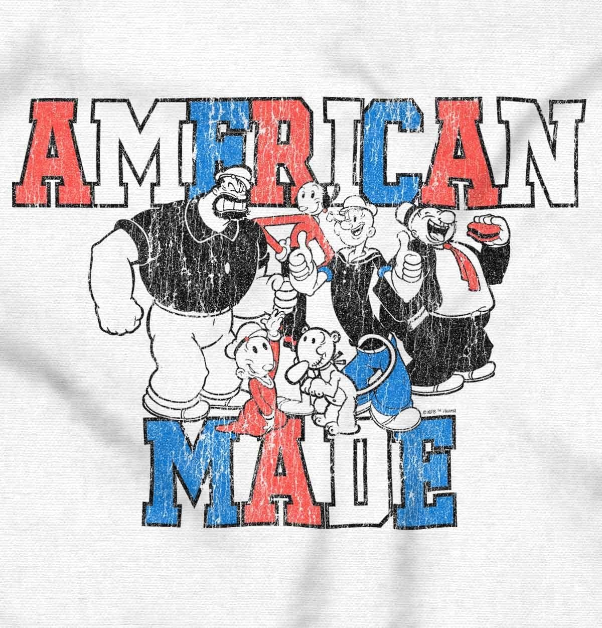 image:imageBrisco Brands Popeye Characters American Made Womens Slim Fit Graphic Tee
