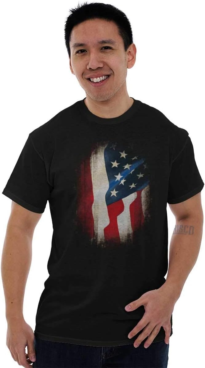 image:imageClassic Teaze Patriotic American USA Flag Americana Graphic T Shirt Men or WomenBlack
